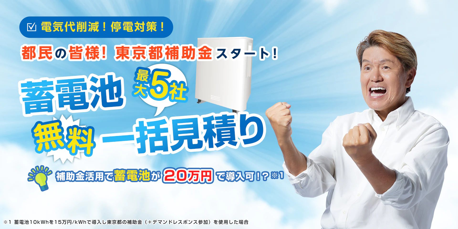 蓄電池最大5社無料一括見積り