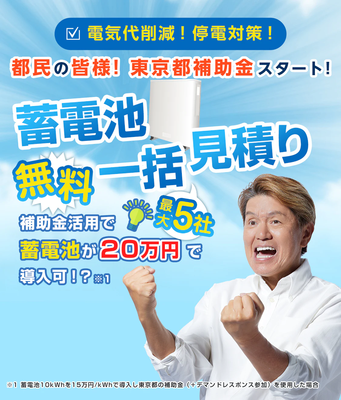 蓄電池最大5社無料一括見積り