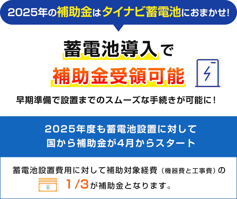 2024年も補助金スタート！蓄電池導入で補助金受領可能