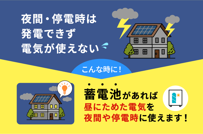 蓄電池んら停電対策になる